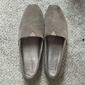 BOBS memory foam suede slides